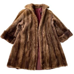 Vintage Real Fur Long Coat Jacket